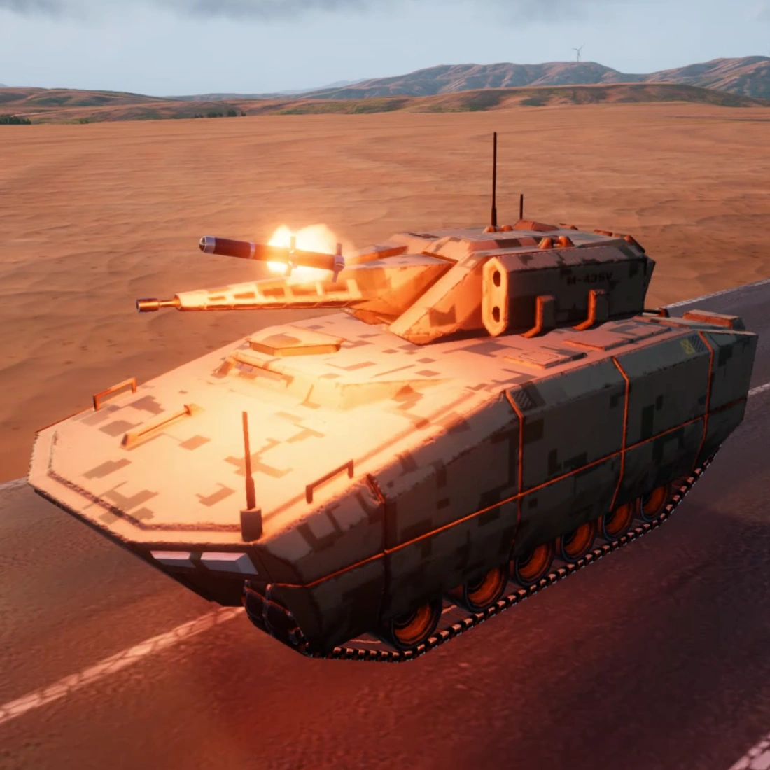 Ground-to-ground missile being launched from Linebreaker IFV